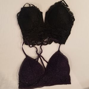 ✦SOLD✦ 2 lace cami bra's